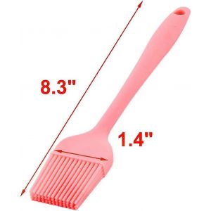 2pcs maison cuisine silicone biscuit outil de cuisson g&acirc;teau cr&egrave;me huile pinceau &agrave; p&acirc;tisserie,rose - Neuf