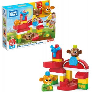 Mega Bloks First Builders Coucou Blocs Coffret La Ferme Des Animaux, Jeu De Construction, 30 Pi&egrave;ces, Jouet Pour Enfant Et B&eacute;b&eacute; D&egrave;s 1 An, Grj18 - Neuf
