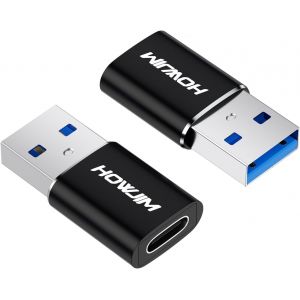 Kalanka-Adaptateur Usb Vers Usb-C 2pack,Pd27w/66w Qc100w Charge Rapide 5gbps Transfert De Données,Adaptateur Otg Type-C Femelle Vers Usb3.0 Mâle Pour M-Acbook Pad Phone15/16 G-Alaxy X-Peria P-Ixel No - Neuf