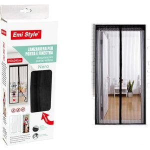 Kalanka-Rideau De Moustiquaire Magnétique Pour Porte Fenêtre Avec Autocollant, Moustiquaire Anti-Insectes, Facile À Installer (160 X 240 Cm, Noir) - Neuf