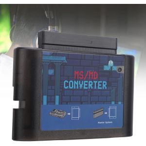 Convertisseur De Carte De Jeu Md À Md Convertisseur De Cassette Vidéo Durable Pour Mega Drive Genesis,Plug And Play (Noir Transparent) - Neuf
