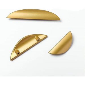 (Or,)2 Pack Poign&eacute;e de tiroir de cuisine Poign&eacute;e de porte Alliage de zinc Tirer Mat&eacute;riel dor&eacute; moderne pour armoire Salle de bain Commode - Neuf