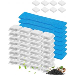 Kalanka-Lot De 8 Filtres Pour Fontaine &Agrave; Chat, Compatibles Avec Sibays Et Compatible Avec Kastty 15 L/4 Gal, Filtre De Rechange Pour Fontaine &Agrave; Eau Pour Chien, Syst&egrave;me De Filtration Multicouche, 8 - Neuf