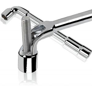 2 clés à douille hexagonales inclinées en forme de L de 11 mm,clé tubulaire multifonction à double extrémité CRV pour machine à laver,pipeline,réparation de vélo - Neuf