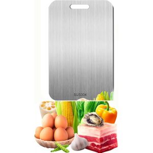 Planche &Agrave; D&eacute;couper Titane,Double Face Anti-D&eacute;rapante Pour Viande/Pain/L&eacute;gumes | Planche De Cuisine &Eacute;paisse R&eacute;sistante Aux Coupures | Sans Bpa & Facile &Agrave; Nettoyer - Neuf