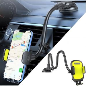 Support De Téléphone Portable Pour Voiture Avec Ventouse, Support Téléphone Pour Tableau De Bord Et Pare-Brise Voiture, Support Téléphone Portable Flexible En Col Cygne Pour Voitur[Car781475] - Neuf