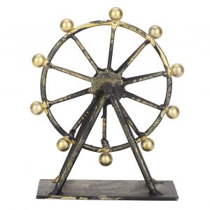 Modele de grande roue en fer retro, decoration creative pour bureau, maison, salon, magasin, comptoir - Neuf