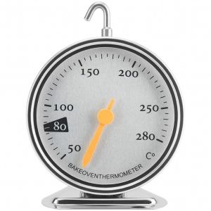 KAL-Thermomètre De Four À Cadran En Acier Inoxydable Pour Four À Ventilateur/Aga/Gaz - Moniteur De Température Du Four À Gaz - Jauge De Température Du Four À Gaz - Thermostat De Four De Rechange - Neuf
