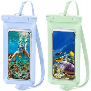 Kal-Pochette Étanche Smartphone [Lot De 2] Sac Étanche Telephone Portable Ipx8 Protege Telephone Eau Pour Iphone 15, 14, 13, 12 Pro Max, 11, 11 Pro, Xs, Xr,Samsung, Huawei Jusqu'à 7 Pouces - Neuf