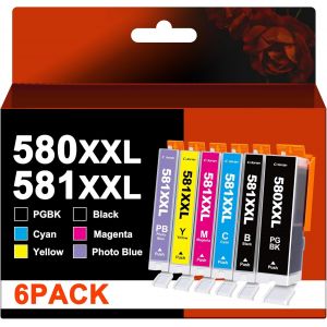 CLI-581 PGI-580 Cartouches d'encre Remanufactur&eacute;es Compatible pour 581 pour 580 pour TS8350 pour Pixma TS8250 TS8151 TS6250 TS6150 TR7550 TS8150 - Neuf