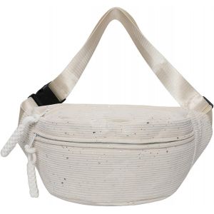 JEXNOVASHOP-Sac banane en velours côtelé pour femme - Sac banane tendance et brillant - Sac banane pour loisirs et sport - Encre blanche - Sac banane avec bandoulière réglable pour homme et femme - Neuf