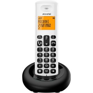 E260 - T&eacute;l&eacute;phone Fixe Sans Fil Dect - Design Compact - Grand &Eacute;cran R&eacute;tro&eacute;clair&eacute; - Mains Libres - Fonction Blocage Des Appels Ind&eacute;sirables - Blanc - Neuf