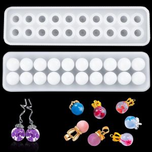 Moule En Résine Boule,Moule Silicone Sphère Resin Mold,Mould Epoxy De Cristal Ball Pour La Fabrication De Bijoux,Diy Pendentif Bracelet Colliers - Neuf