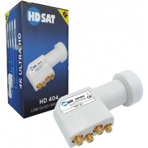 HD404 LNB Quad Full HD 4K Tête Parabole 4 Sorties 0,1dB Compatible Astra EUTELSAT - Neuf