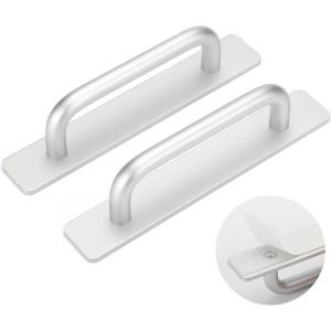 YUJTG-Lot de 2 Poignée Porte Coulissante Autocollante 148mm Poignee de Meuble Cuisine Argent Poignée Collante Pour Meuble Poignée Autocollante Baie Vitrée en Aluminium Poignée Tiroir - Neuf