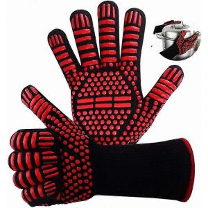 Promotion hivernale,gant de barbecue,gants de cuisine résistants à la chaleur jusqu'à 800 ° C,gants de four universels résistants à la chaleur,pour grill barbecue four de cuisine cuisson au coin d - Neuf