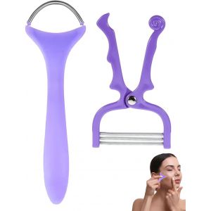 &Eacute;pilateur Visage Pour Femmes 2 Pi&egrave;ces, Outil De Haarentfernung Faciale Manuel, Sans Douleur Pour Sourcils, Menton, L&egrave;vre &Eacute;limine Les Poils Ind&eacute;sirables Rapidement - Neuf