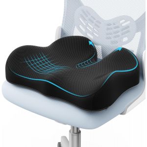 SUBZONAL-Coussins de si&egrave;ge en mousse &agrave; m&eacute;moire de forme pour soulager la douleur du coccyx, coussin de chaise de bureau, coussin ergonomique pour coccyx pour la maison, le bureau, la voiture et le - Neuf