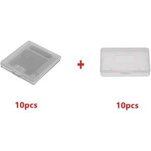 Kal-10pcs Cas De Protection De Cartouche De Jeu Blanc Clair Pour Gameboy Color Gbc Et 10pcs Cas De Protection De Jeu Transparent Housse Pour Gameboy Advance Gba - Neuf