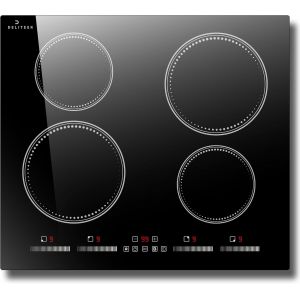 CHECARZHN--NO1-Plaque À Induction 4 Feux, Plaque Cuisson Induction Encastrable 60Cm, Commande Tactile Individuelle, Verrouillage De Sécurité, Boost, Pause, Minuterie, Noir, Pas De Pr , 230V - Neuf