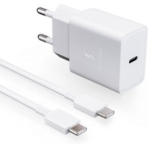 Chargeur 15W Usb C C&acirc;ble De Charge Pour Samsung Galaxy A54 A53 A52 A51 A34 A33 A14 A13 M54 M53 M34 M33 S23 S22 S21 S20 S10 S9 S8 Fe Ultra Plus, Chargeur Rapide Avec Type C C&acirc;ble De Charge Rapide - Neuf