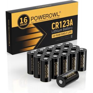 Lot de 16 Piles au Lithium CR123A 3 V - Puissance Durable - 3 V - 123 C123 CR17345 - Neuf
