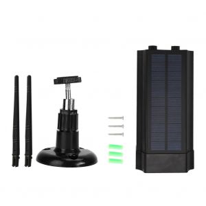 Lampe LED solaire avec detecteur de mouvement PIR, fausse camera factice de securite exterieure, noire - Neuf