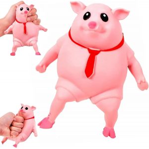 Jouets à presser cochon rose 9 × 14 × 10, jouets à presser cochon de dessin animé créatif - Neuf