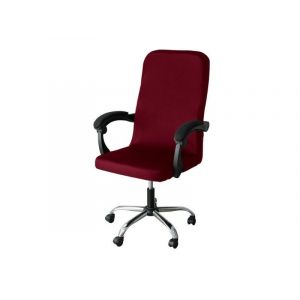 Housse de chaise de bureau imperm&eacute;able, couleur vin rouge, taille M, pour chaises d'ordinateur - Neuf
