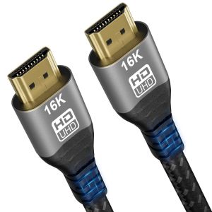 C&acirc;ble HDMI 2.2 2m, 96Gbps Ultra-High-Speed, 16K@60Hz,12K,8K@240Hz,4K@480Hz, pour c&acirc;ble hdmi 2.1 eARC, HDR10+, Dolby Atmos/Vision, HDCP 2.3, pour PS5, Xbox, Soundbar, Fire TV, Laptop, HDTV - Neuf