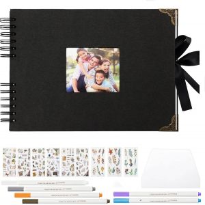 Album Photo Scrapbooking 40 Pages/20 Feuilles Blanc Scrapbooking Album Diy Album Photo Avec Stylo Et Autocollant 290 * 215mm Bebe Album Photo Livre D'or Pour Anniversaire Et Mariage - Neuf