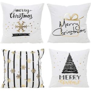 Taie D'oreiller De No&euml;l(Blanc) - Neuf