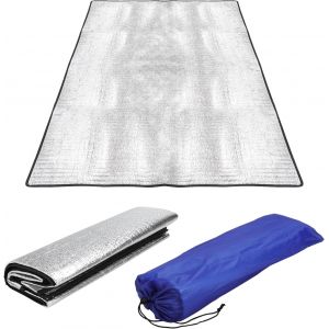 Eryi-Tapis De Sol Isolant En Aluminium - 100 X 200 Cm - Pliable - Pour Le Camping, Le Camping - Imperméable - Anti-Humidité - Ultra Léger - Isolation Thermique - Pour Le Yoga, Le Sport - Neuf