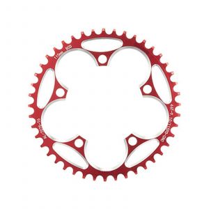 Plateau Rond Etroit Et Large A 5 Vis 130bcd/110bcd, Montage Direct Pour Pedalier Vtt, Rouge - Neuf