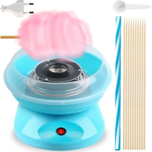 SUBZONAL-Machine &agrave; Barbe &agrave; Papa Professionnelle, 27cm Cotton Candy Maker Retro 450W, Machine &agrave; Bonbons en Coton Familiale pour F&ecirc;tes Enfants, Bleu - Neuf