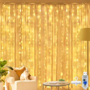 Jgd-200led Guirlande Lumineuse Rideau, Rideau Lumineux 2m*2m Usb Pour No&euml;l, Mariage, Anniversaire, Fen&ecirc;tre, Maison (Blanc Chaud) - Neuf