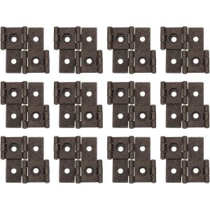 Charni&egrave;res &Agrave; Double Action Pour &Eacute;cran Pliable,20 Pi&egrave;ces 1,85"" Charni&egrave;res &Agrave; Double Battant De Style R&eacute;tro &Agrave; Rotation De 270 Degr&eacute;s Pour Portes D'&Eacute;cran,Cuivre Rouge - Neuf