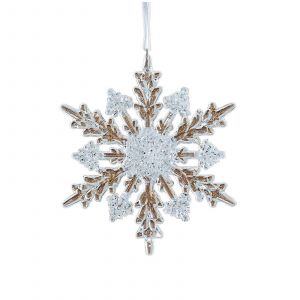 Arbre De No&euml;l Blanc, No&euml;l, Flocon De Neige, Arbre De No&euml;l De Flocon De Neige En Acrylique Transparent De Flocon De Neige D'or Flocon De Neige, Les D&eacute;corations De Fen&ecirc;tre Tentures - Neuf