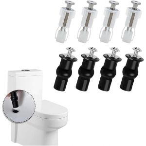 8 Pi&egrave;ces Abattant WC Fixations Charni&egrave;res, Universelle Vis Extensibles Charni&egrave;res &agrave; D&eacute;gagement Rapide, Pour Fixer La Vis de Si&egrave;ge de Toilette, &eacute;crou en Caoutchouc, Pour Abattant WC Clipsable - Neuf