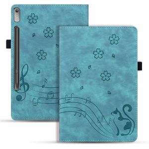 Coque Pour Tablette Lenovo Tab P11 Pro 2nd Gen 11.2 Pouces 2022 (Tb138/Tb132) Pu Cuir Flip Case Housse Étui Tablette Lenovo Tab P11 Pro 2nd Gen Cover Avec Support Fonction, Vert Chat - Neuf