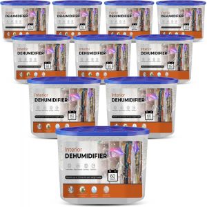 Checarzhn--No1-Lot De 10 Déshumidificateurs 500 Ml - Absorbeurs D'humidité Pour L'humidité, Les Moisissures - Absorbeurs De Condensation - Idéal Pour La Maison, La Chambre, La Salle De Bain, La Carav - Neuf