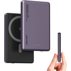 Mag-Safe Power Bank 10000 Mah, 0.47 Inch Ultra Thin Magnetic Wireless External Battery For Magsafe Portable Charger, Pd 20w Usb-C Fast Charge For Iphone Series 15/14/13/12 - Neuf