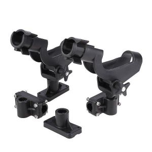 Siège De Pêche Pivotant À 360 Degrés Pour Kayak - 2 Supports De Pêche Noirs Durables Pour Une Pêche Confortable Et Une Maniabilité Aisée - Neuf