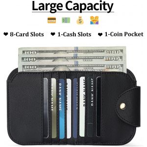 CAUC-Portefeuille Femme Cuir, Porte Monnaie Femmes Slim Court Portefeuilles avec Fermeture &eacute;clair Poche &agrave; Monnaie, Porte Carte de Credit RFID Blocage - Neuf