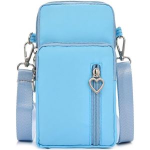 CAUC-Petit Sac T&eacute;l&eacute;phone Portable Femme, Femme Portefeuille, Sac &Agrave; Bandouli&egrave;re En nylon, sac &agrave; bandouli&egrave;re pour t&eacute;l&eacute;phone portable, bandouli&egrave;re r&eacute;glable et d&eacute;tachable, &Eacute;paule Portefeuille&iquest; - Neuf