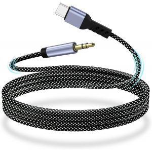 C&acirc;ble USB C vers 3.5mm Jack 1M&iquest;USB C vers Auxiliaire Prise Jack, Cable Jack USB C Nylon&iquest;Compatible avec iPhone 16 Pro Max/15 Pro Max Plus Samsung Galaxy S24/S23/S22 Ultra Pixel iPad Pro - Neuf