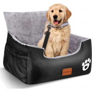 Si&egrave;ge Auto Pour Chien, 55 X 30 X 30 Cm, 1 Laisse De S&eacute;curit&eacute; R&eacute;glable &Agrave; Clipser, Lit Pour Petits Chiens, Si&egrave;ge Auto Pour Animaux De Compagnie, Enti&egrave;rement Amovible Et Lavable,Avec 2 Compartiments De - Neuf