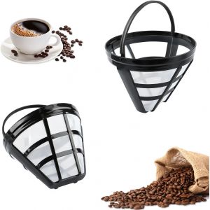Lot De 2 Filtres À Café Réutilisables, Filtre À Café Permanent, Filtre À Café À Mailles Fines Avec Poignée Universelle En Maille - Neuf