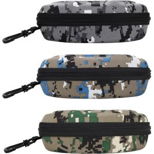 Fdjhy-Lot De 3 Étuis À Lunettes De Soleil À Coque Rigide Pour L'extérieur, Étui À Lunettes Portable, Fermeture Éclair Avec Crochet Pour Femmes Et Hommes - Neuf