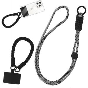 TIANYI-Cordon Telephone Portable, Tour de Cou Téléphone Universelle avec Patch, Réglable Amovible en Nylon Chaine Collier Lanière Corde Pendentifs, Bracelet Telephone pour Femmes Filles, Coloré - Neuf